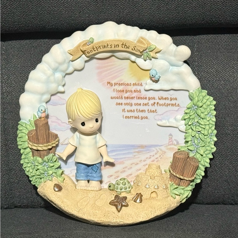 Precious Moments - Footprints in the Sand Collective Plate